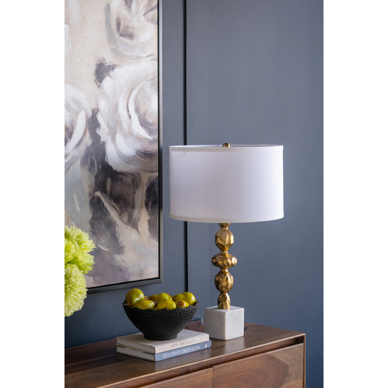 Lampe de table Isbella, Or/blanc