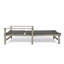 Chaise longue en bois gris avec fonction réglable - Métal et structure