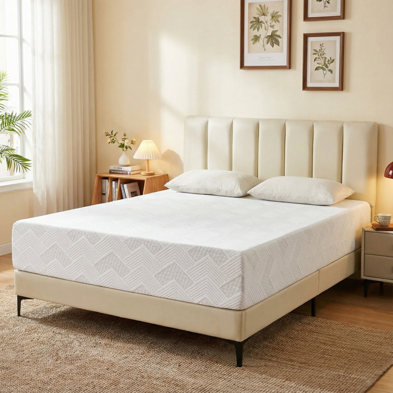 Matelas pour grand lit en mousse viscoélastique gélifiée 12 pouces - Système de mousse moyenne ferme avec housse amovible