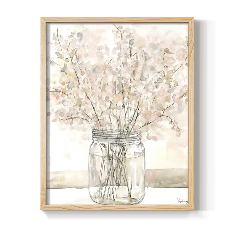 Reproduction encadrée FLORAL Series DLIX - bois massif, H 15 po x l 12 po