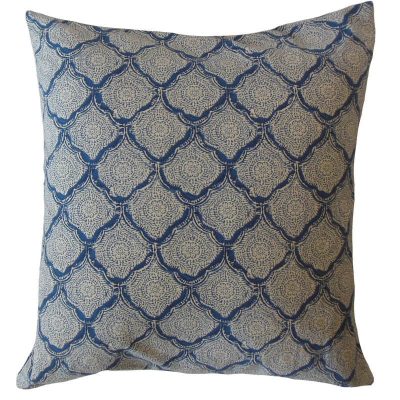 Coussin damassé en coton, 22 po x 22 po, Minéral