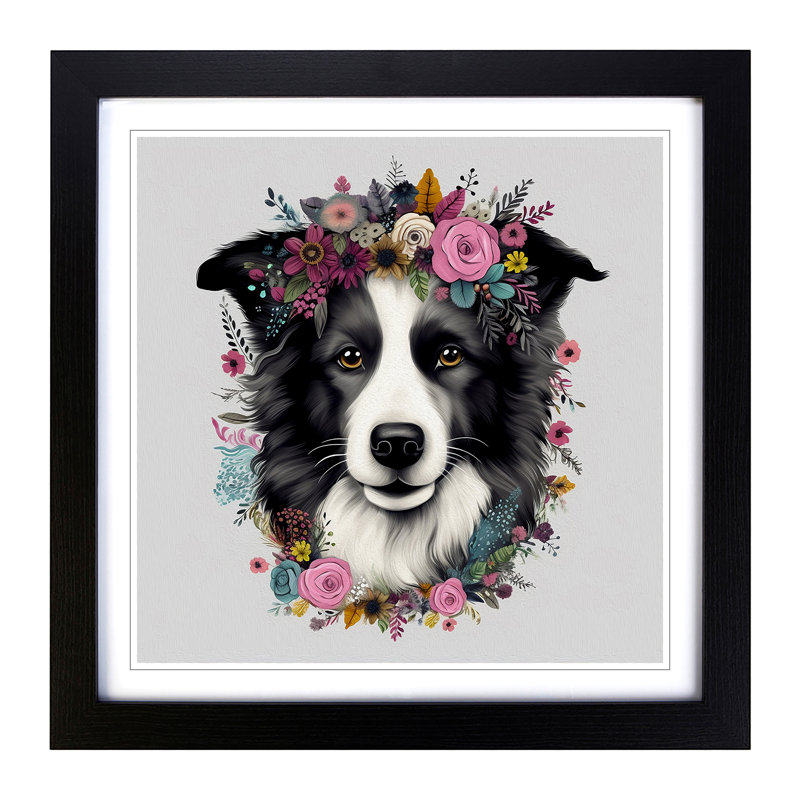 Single Picture Frame Print on Wood, Black