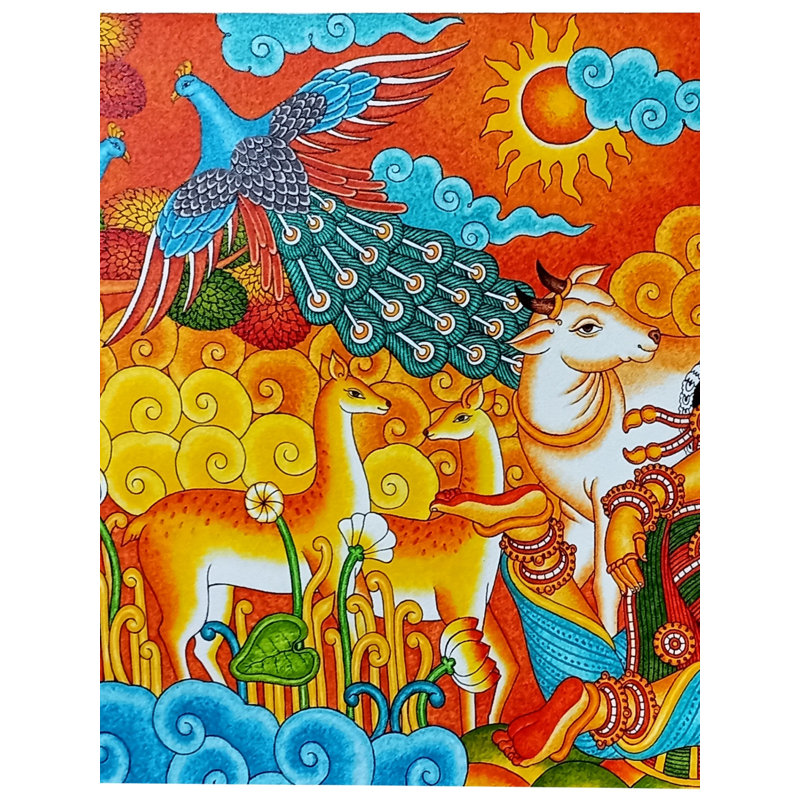 Radhamadhavam | Peinture acrylique sur toile par Arun Kumar