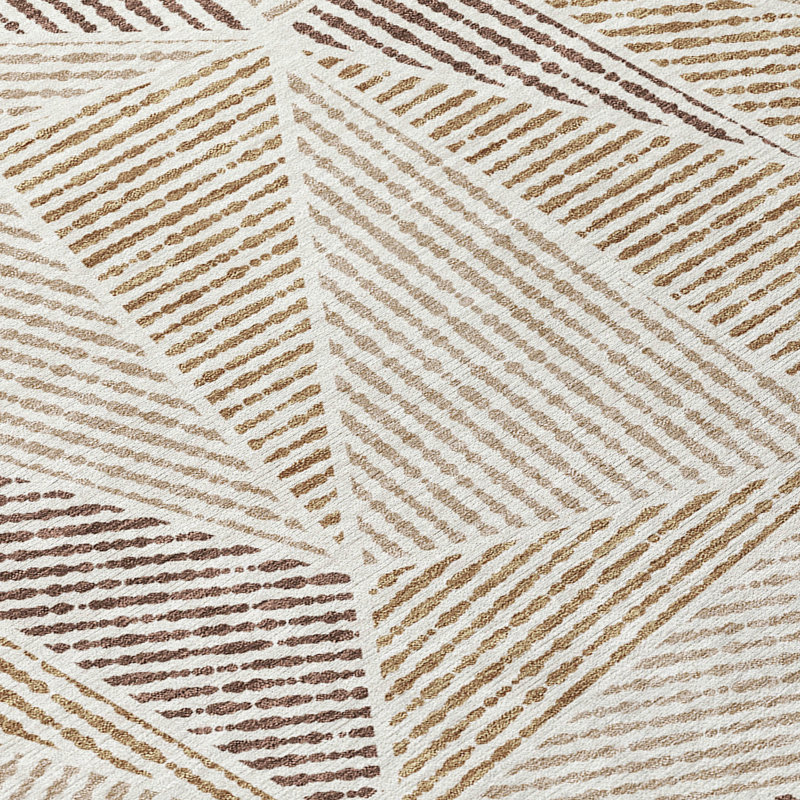Tapis intérieur / extérieur en polyester tissé à la machine Itzayana, Rectangle 5 pi x 7 pi 6 po