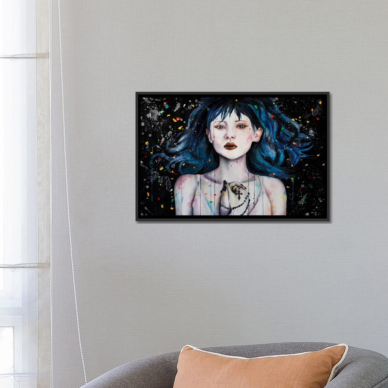 «Be the Light in My Darkness» par Victoria Olt, impression sur toile, H 18 po x l 26 po x P 1,5 po, Toile avec cadre noir