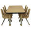 Table rectangulaire d'activités en T avec moulures totales réglables-109512147-109512148-109512140