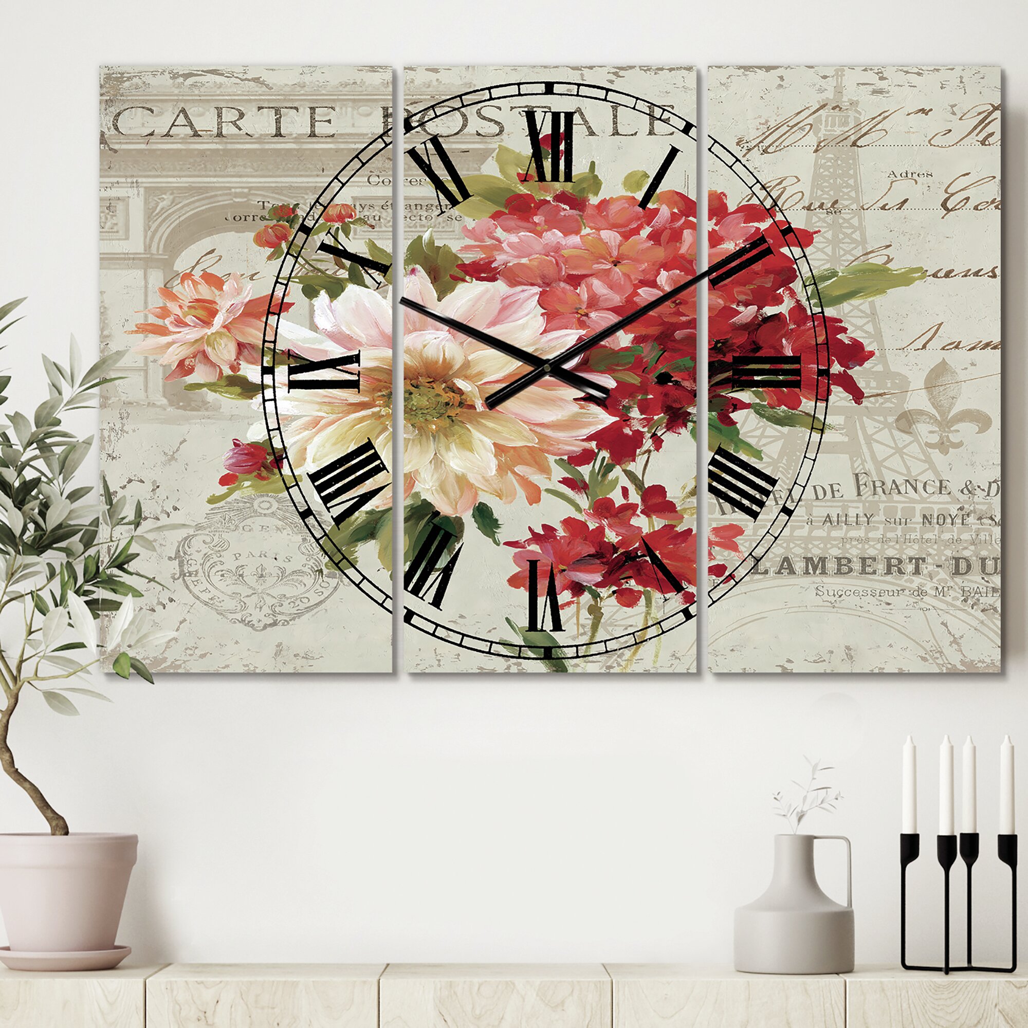 The Twillery Co.® Swigart Oversized Farmhouse Wall Clock | Wayfair