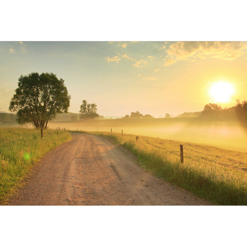 «Sunrise over Road» par Sophéris - photographie sur toile tendue, L 12 po x H 8 po