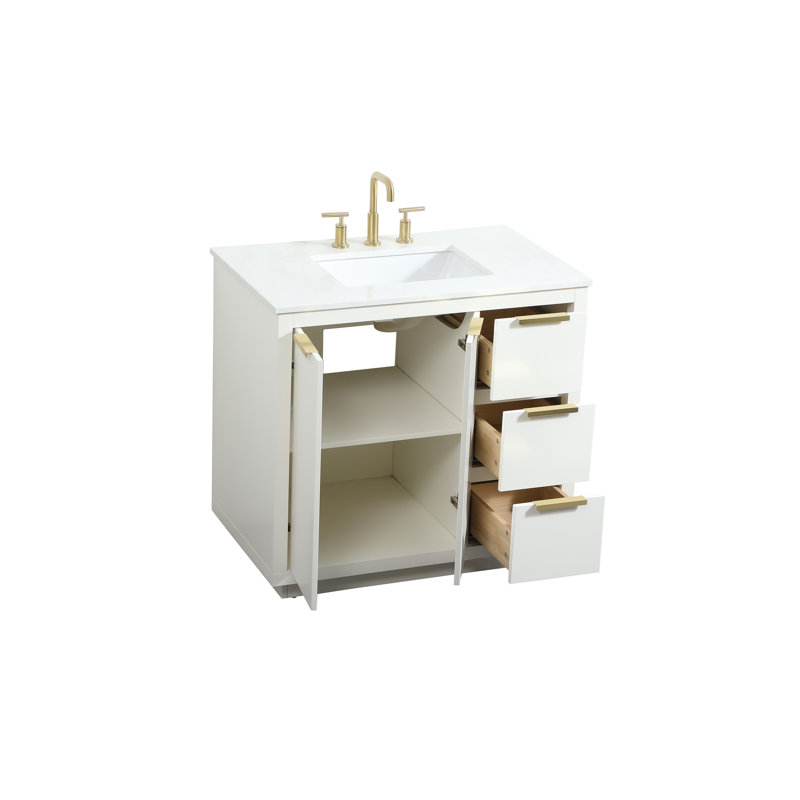 Ensemble de meuble-lavabo simple 36 po Broadlands, Blanc