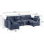 Grand canapé modulaire de rangement 117,3 po 6 places avec rangement multiple-1089415787