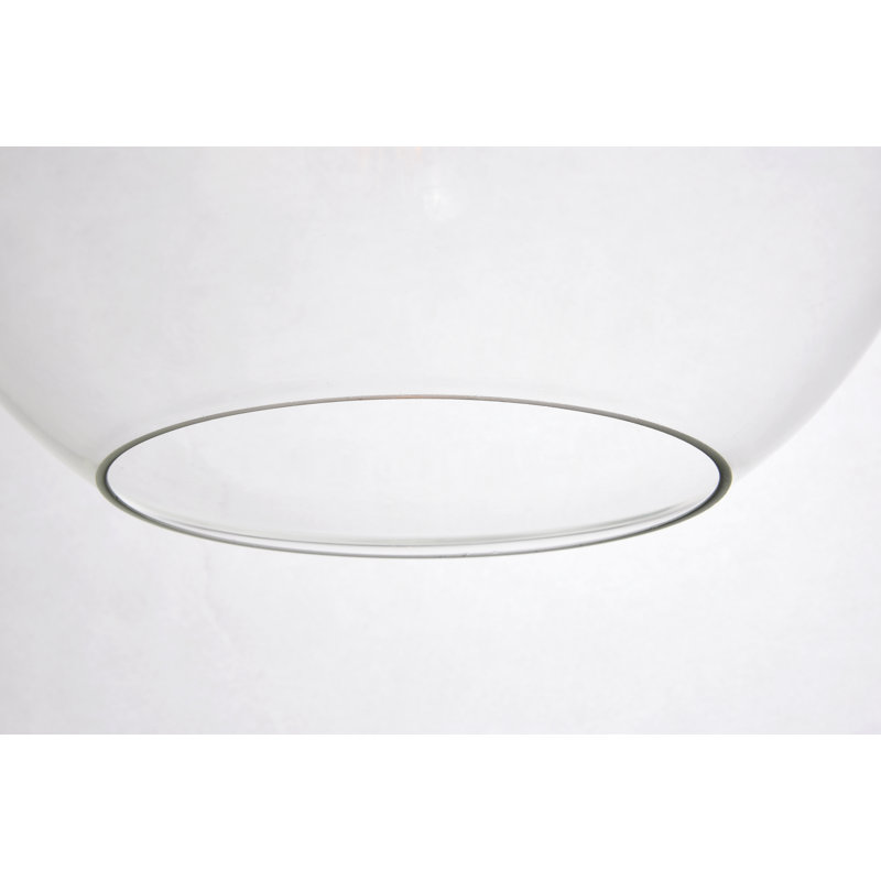 Luminaire suspendu simple en forme de globe à 1 lumière Rincon, H 71 po x l 11,8 po x P 11,8 po