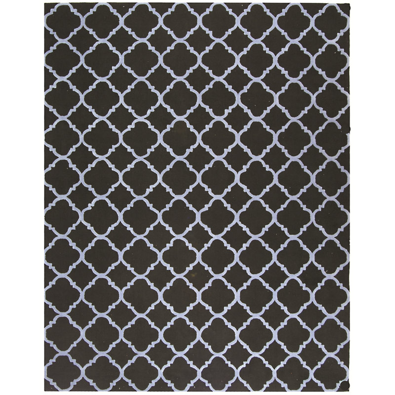 Fullerton Hand Hooked Cotton Pile Geometric Rug, Rectangle 7'9" x 9'9"