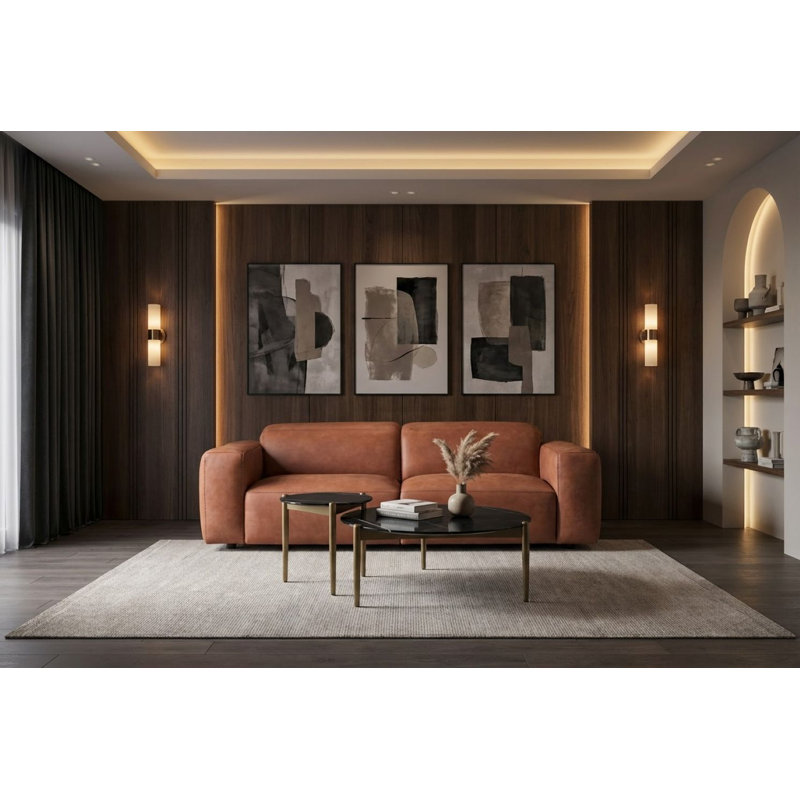 Aitkens, Cuir véritable orange