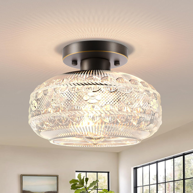 Lustre Gredmarie, Bronze, Clair, H 6,88 po x l 9,38 po x P 9,38 po
