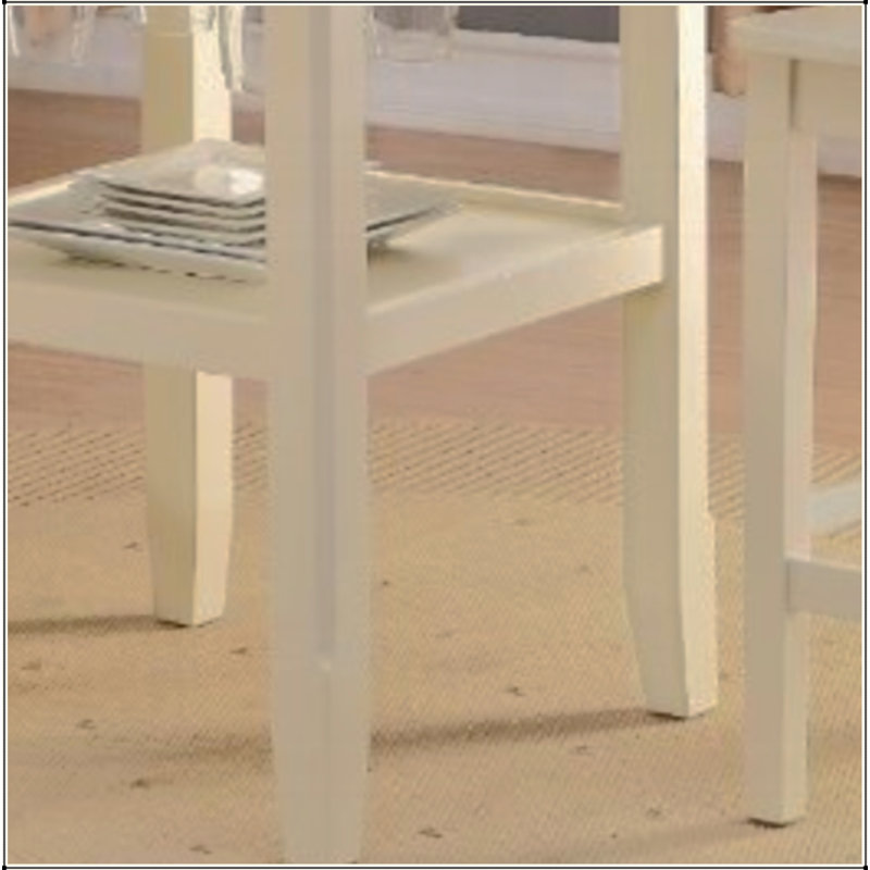 Cream Finish Counter Height Table