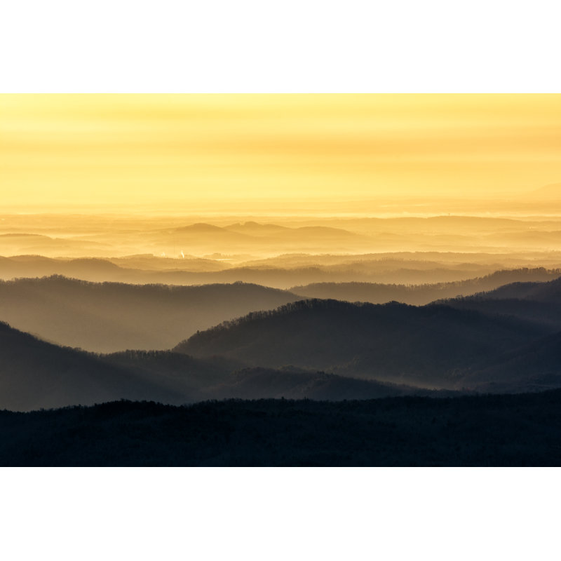Lamoureux Blue Ridge Mountain - Wrapped Canvas Print, 30cm H x 46cm W x 3.8cm D