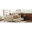 Lit plateforme tapissier simple en velours avec lit gigogne simple, beige-733965536