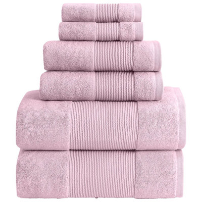 Modern Threads - Ensemble de serviettes 6 pièces 100% coton Zero Air Twist - Serviettes de bain, débarbouillettes et débarbouillettes - Super absorbant et à séchage rapide - 500 g / m² - Doux et moelleux