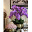 Roberi Gold Bowl With Light Purple Orchids-699514867