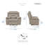 Huskins Modern & Contemporary Power Reclining 3-Piece Living Room Set with Premium Leather Upholstery, One-touch Power Control & Durable Metal Reinforced Frame-1191752171