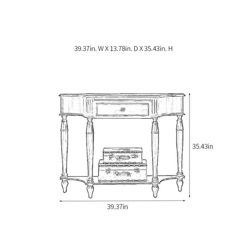 American Style Solid Wood Console Table