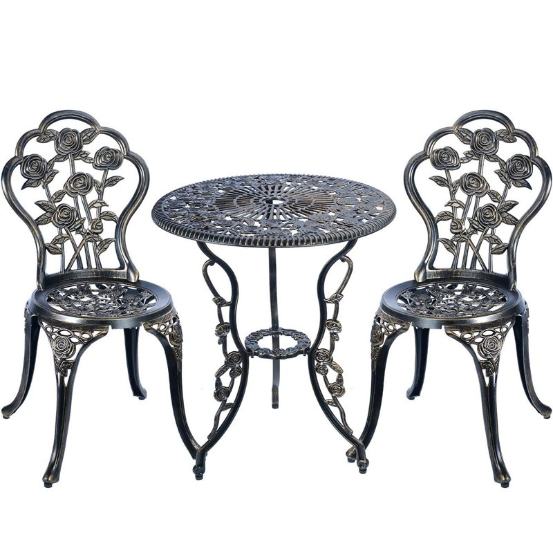 Shauna - Person Patio Conversation Set, Black