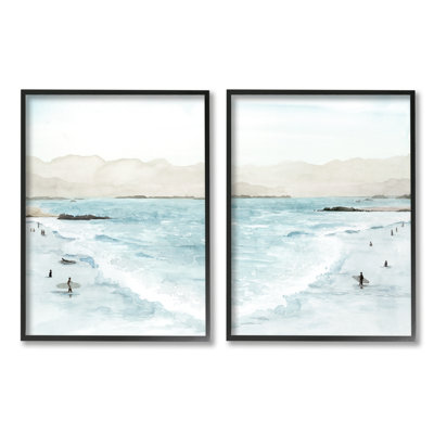 Paysage de plage à marée haute