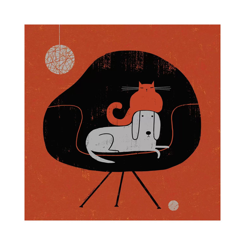 Retro Nap by Terry Runyan - Wrapped Canvas Print, 93.98 cm H x 93.98 cm W x 1.91 cm D