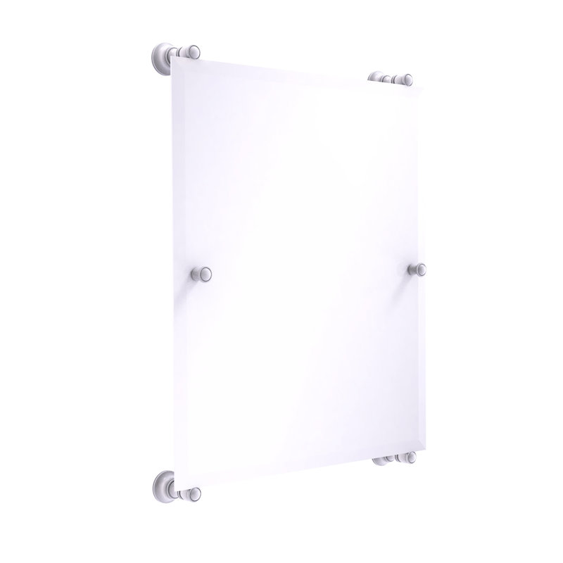 Miroir de meuble-lavabo biseauté sans cadre Freyja, Blanc mat