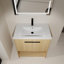 Meuble-lavabo de 30 pouces avec lavabo en céramique, portes à fermeture douce et contreplaqué durable pour des salles de bain élégantes et fonctionnelles-126233228-126233229