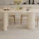 Luxe Creamy Dining Table with Roman Column Legs
