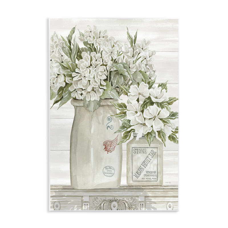 Bocaux en céramique «Allurant Florals» - impression, H 15 po x l 10 po