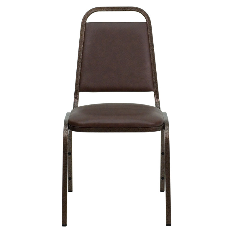Jdan Trapezoidal Back Stacking Banquet Chair, Copper, 20, Brown