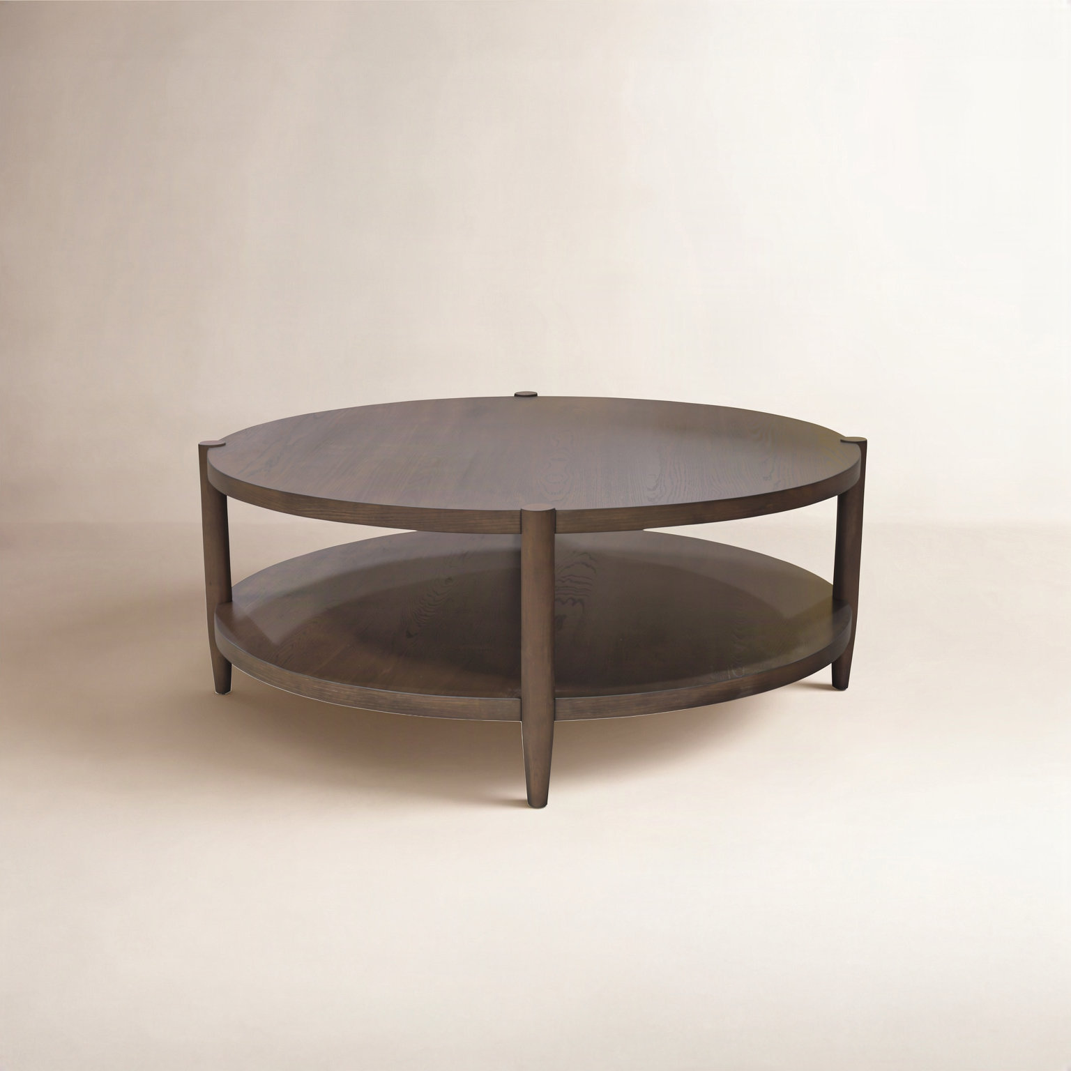 Reece 48" Round Coffee Table, Walnut