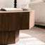 Table basse octogonale en bois de 30,51 pouces, élégante et durable pour les salons et les chambres modernes, finition noyer