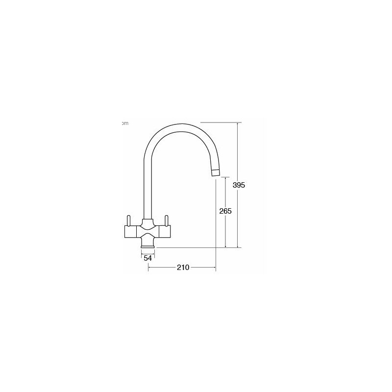 CDA Kitchen Faucet, Stainless steel