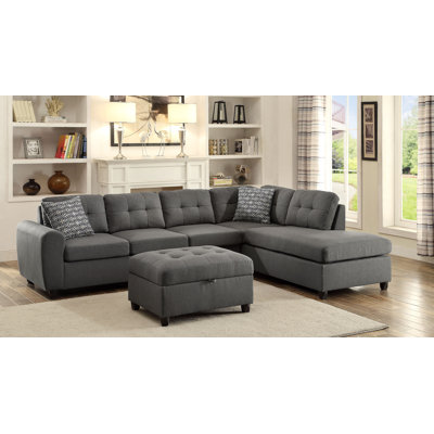 Cyron Upholstered L-Shaped Sectional Reversible