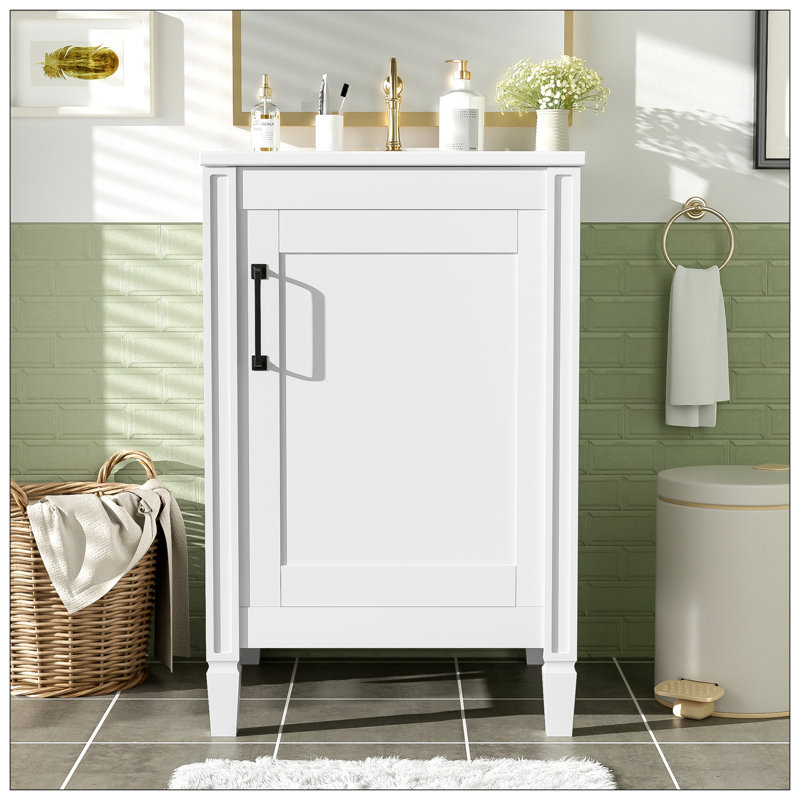 Meuble-lavabo pour salle de bain, Blanc