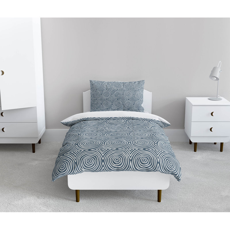 Rolling Circles Comforter Set, Blue