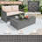 2 Pcs Patio Loveseat With 31 Gal Multifunctional Storage Ottoman And Soft Cushions