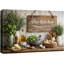 "Kitchen Herbs", assaisonné avec amour, impression sur toile encadrée-126032522-126032518