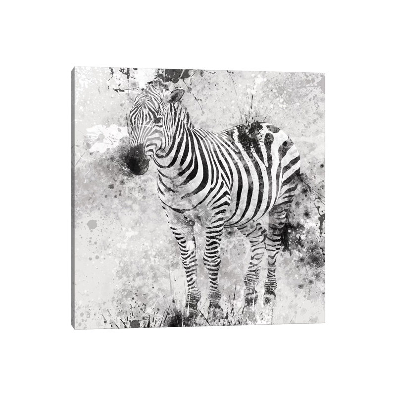 Zebra I by Carol Robinson - Print on Canvas, Wrapped Canvas, 45.72 cm H x 45.72 cm W x 1.91 cm D