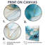 Bleu et blanc, charme de glacier - formes abstraites, art mural-742588908-774475582