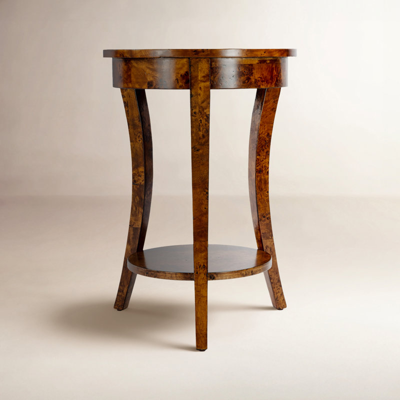 Holdin Round 18"W Side Table, Light Brown