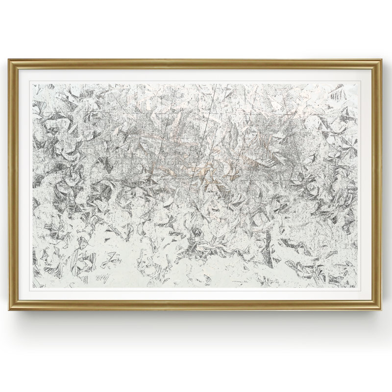 Frosty II - reproduction d'art sur toile, H 18,5 po x l 24,5 po x P 1,5 po, Encadrement doré