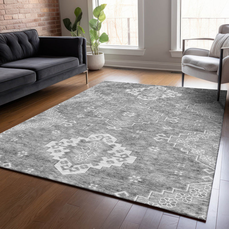  Malchow Machine Washable Indoor/Outdoor Rug, Rectangle 2'6" x 3'10"