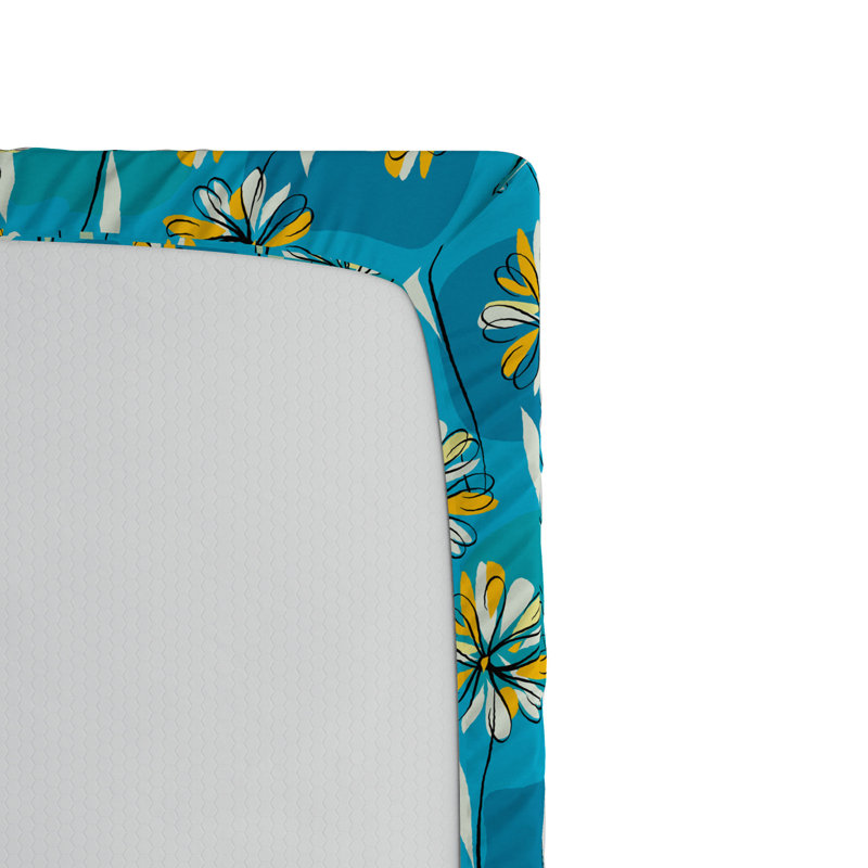Microfiber Floral Fitted Sheet, Queen Fitted Sheet