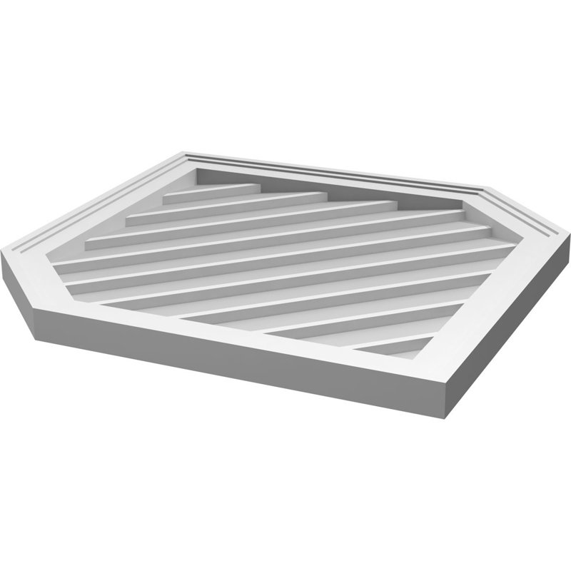 Ventilé vertical à pignon vertical en uréthane non piqué 12/12, H 1,5 po x l 26 po x L 34 po