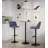 Swivel Upholstered Adjustable Height Counter Stool with Metal Frame-92718789