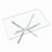 47.24" Rectangular Clear Tempered Glass Dining Table-390650268